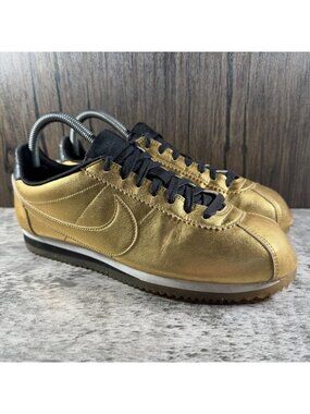 Nike Classic Cortez Leather SE Metallic Gold Women's Sneakers 902854-700 Sz 8.5